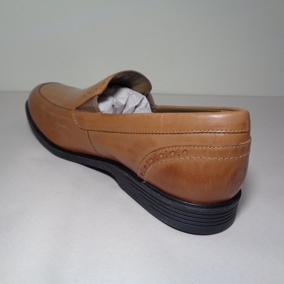 Hush Puppies Size 11.5 Wide SHEPSKY SLIP ON Tan Leather Loafers New Men\'s Shoes main image 10